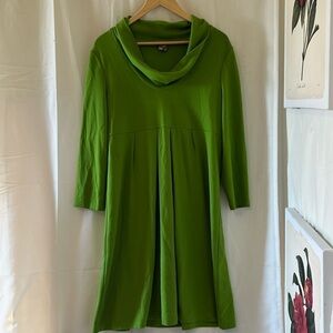 Muse Green Cowl Neck Empire Waist Dress a288